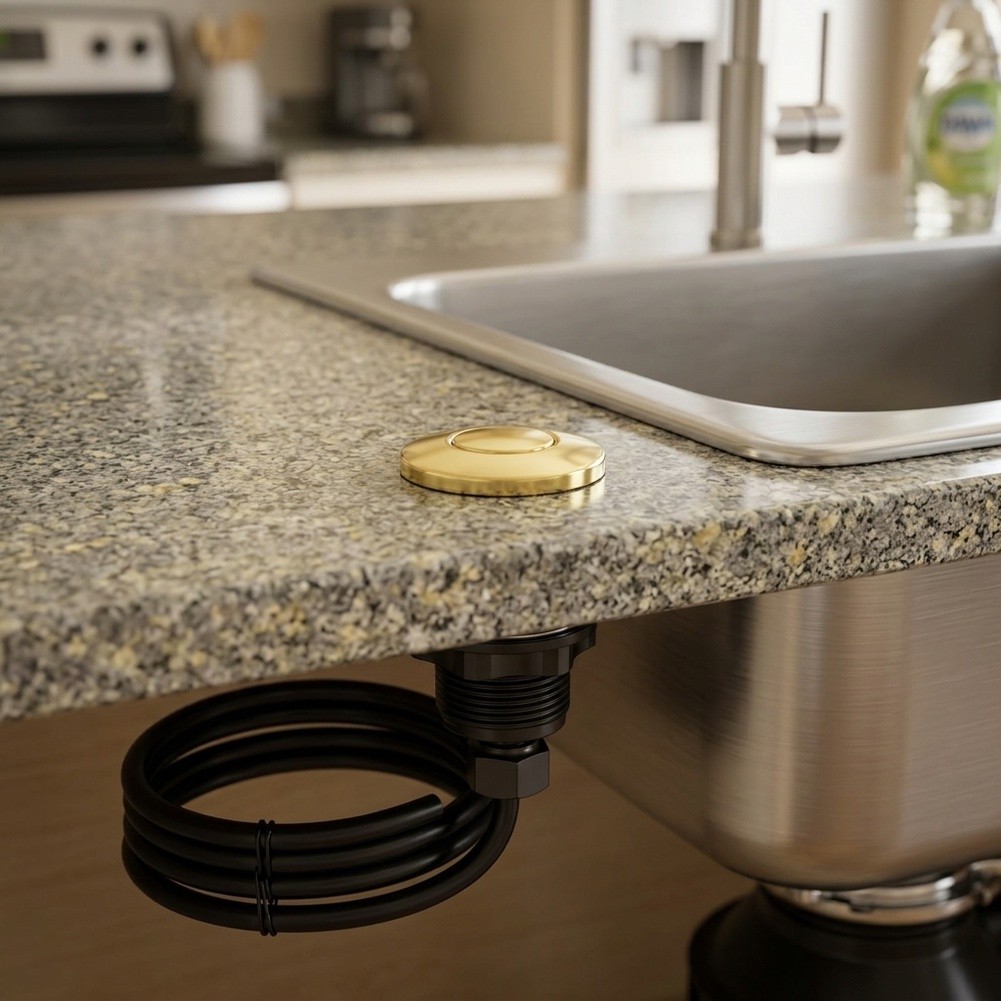 Kitchen Gadgets Gold - Stainless Steel Air Switch Garbage Disposal