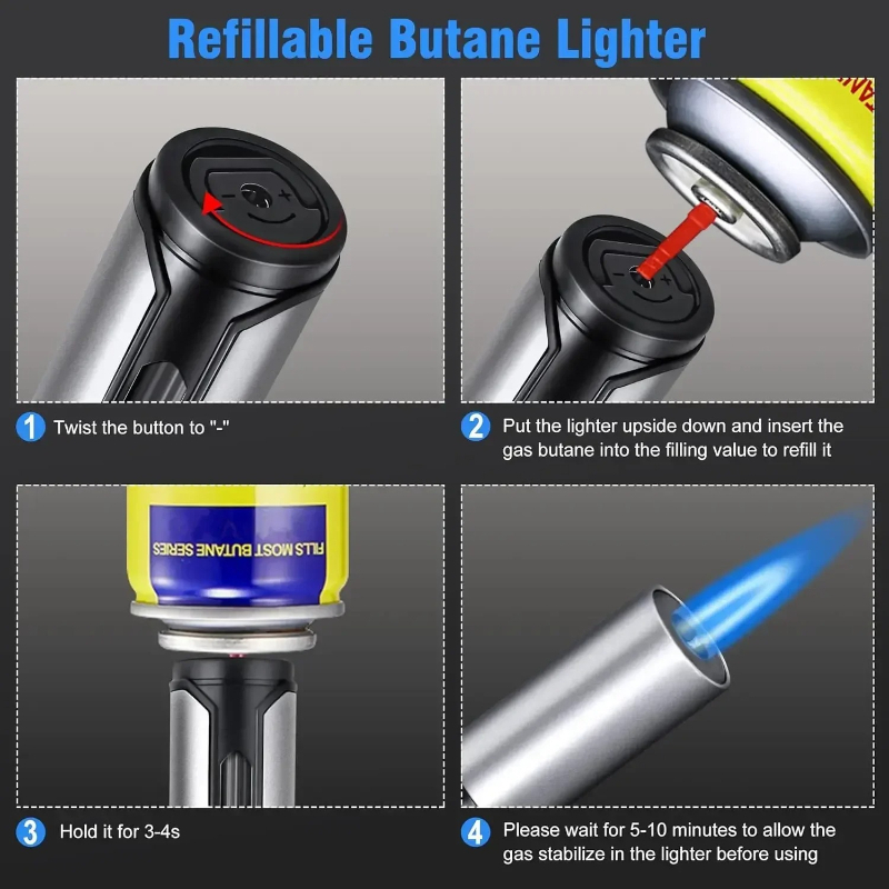 Metal Pen-Style Torch Lighter  - đánh giá và giá Kitchen Gadgets For Men