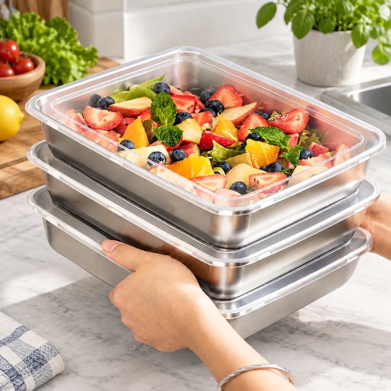 3-Piece Stainless Steel Food S - đánh giá và giá Kitchen Gadgets Organizer